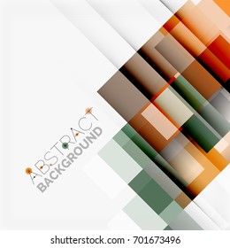 Abstract vector blocks template design background, simple geometric shapes on white, straight lines and rectangles