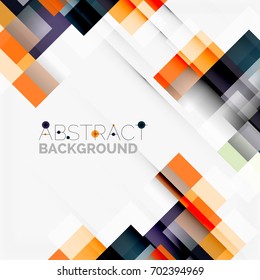 Abstract vector blocks template design background, simple geometric shapes on white, straight lines and rectangles