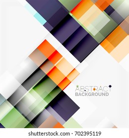 Abstract vector blocks template design background, simple geometric shapes on white, straight lines and rectangles