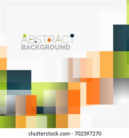 Abstract vector blocks template design background, simple geometric shapes on white, straight lines and rectangles