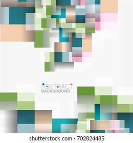 Abstract vector blocks template design background, simple geometric shapes on white, straight lines and rectangles