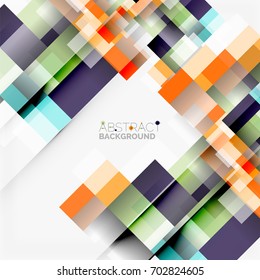 Abstract vector blocks template design background, simple geometric shapes on white, straight lines and rectangles