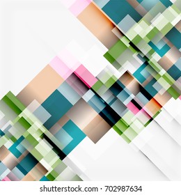 Abstract vector blocks template design background, simple geometric shapes on white, straight lines and rectangles