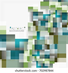 Abstract vector blocks template design background, simple geometric shapes on white, straight lines and rectangles