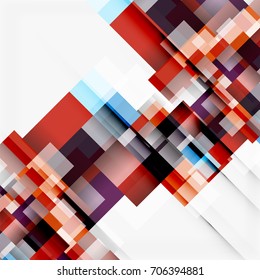 Abstract vector blocks template design background, simple geometric shapes on white, straight lines and rectangles