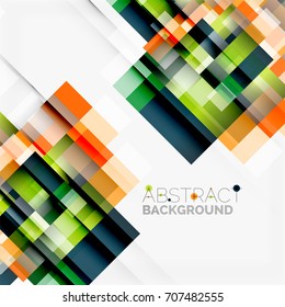 Abstract vector blocks template design background, simple geometric shapes on white, straight lines and rectangles