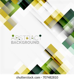 Abstract vector blocks template design background, simple geometric shapes on white, straight lines and rectangles