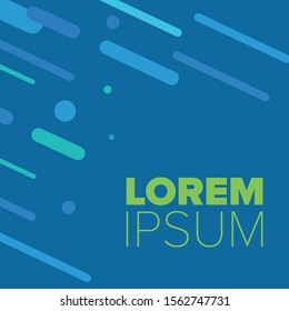 Abstract vector blue background. Composition with fluid and geometric shape and place for text or message
