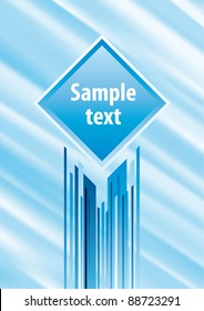 Resumen de fondo azul vectorial con marco ræpara texto