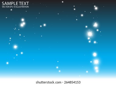 Abstract vector blue background sparkle illustration - Abstract vector blue glitters background design illustration