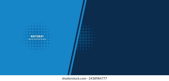 Abstract vector blue banner design template