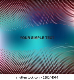 Abstract vector blue dotted gradient background 