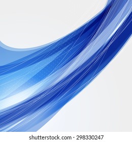 Abstract Vector Blue Futuristic Wave Background. EPS10
