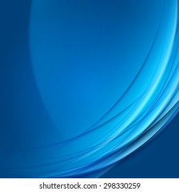 Abstract Vector Blue Futuristic Wave Background. EPS10