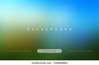 Abstract vector blue and green natural colorful background. Smooth wallpaper design to decorate back side. Elegant light minimalistic design.
