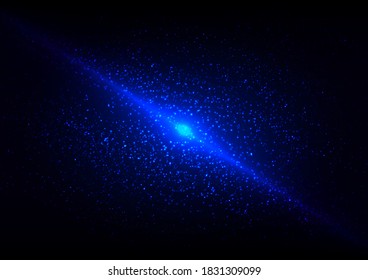 Abstract vector blue light space design concept background, vector illustration design background