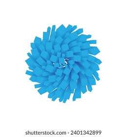 Resumen vector azul efecto corte de papel efecto navidad bola