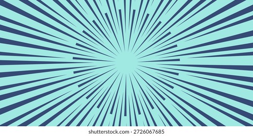 Patrón de fondo geométrico de ráfaga radial azul de Vector Abstractas. decoración abstracta
