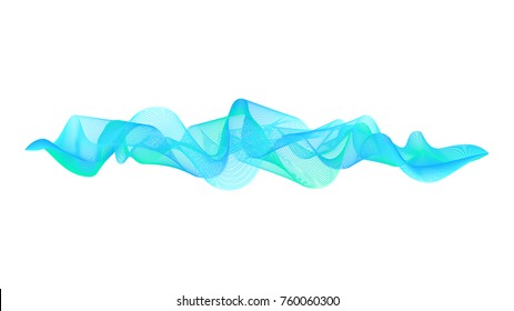 Abstract vector blue sea wavy element for design. Modern marine background with blend wave for web design, brochure, flyer, cover
