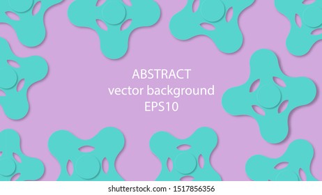 Abstract vector blue shapes with shadows on purple backdrop. Pattern design template for wallpaper, presentation, brochure or geometric web banner.
