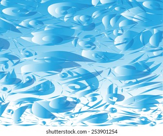 Abstract Vector Blue Sky Digital Pattern Background 