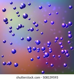 Abstract vector blue spheres. Futuristic technology style. Elegant background for business presentations