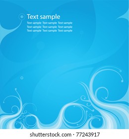 abstract vector blue swirl background