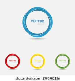 Abstract vector blue symbol in the shape of a circle