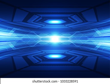 Abstract vector blue technology concept. background illustration