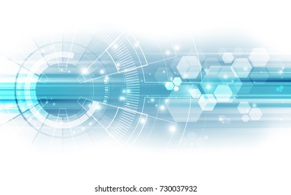 Abstract vector blue technology concept. background illustration