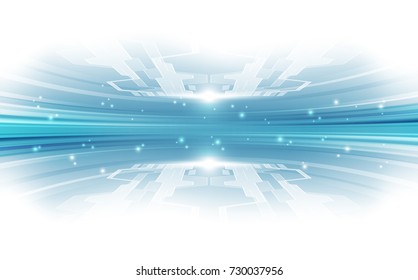 Abstract vector blue technology concept. background illustration