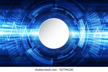 Abstract vector blue technology concept. background illustration
