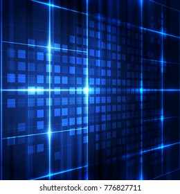 Abstract vector blue technology concept. background illustration
