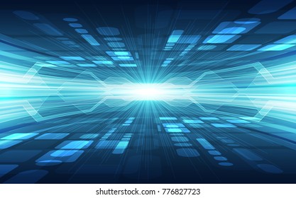 Abstract vector blue technology concept. background illustration