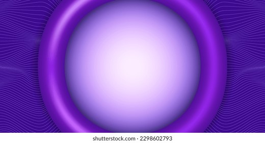 Abstract vector blue wave background illustration with round banner for design 
