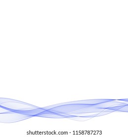 Abstract vector blue wave. Design for banner design