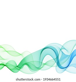 Abstract vector blue wave. Design element