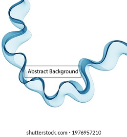 Abstract vector blue wave. Design element