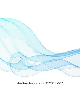 Abstract vector blue wave. Design element.