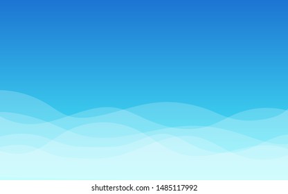 Abstract vector blue wave layer shape zigzag concept background flat design style illustration.