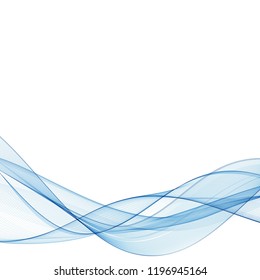 Abstract vector blue wave. layout for advertising