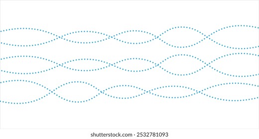 abstract vector blue wave lines on a white background