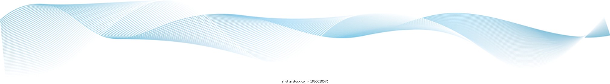 abstract vector blue wave melody lines on white background