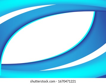 Abstract vector blue wave silk or satin fabric on white background for grand opening ceremony or other occasion
