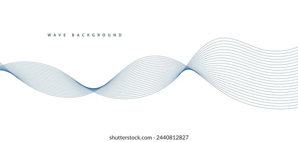 Líneas onduladas de vector abstracto azul. EPS10