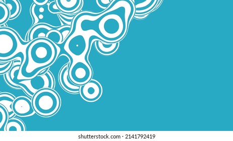 Resumen de fondo azul y blanco vectorial. Metabolismo 3D líquido, con estructura orgánica. Formas futuristas fluidas.