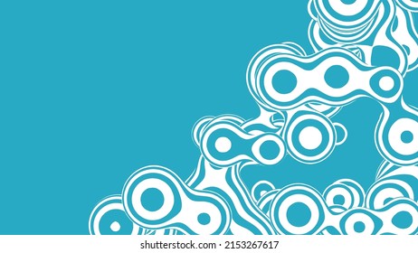 Abstract vector blue and white background. Liquid 3D metaball, with organic structure. Fluid futurisctic shapes.