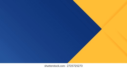 Abstract vector blue yellow banner geometric shapes background. Vector abstract graphic design banner pattern presentation background web template. eps10