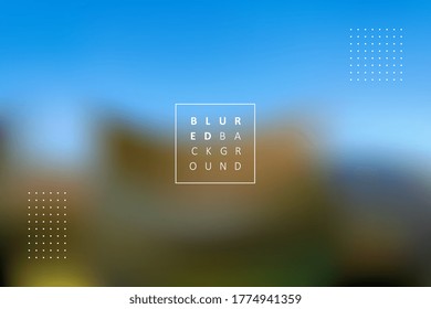Abstract vector blurred background with dotted elements and text