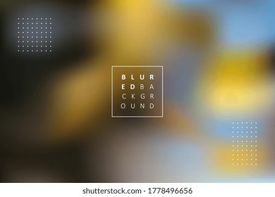 Abstract vector blurred background with dotted elements and text